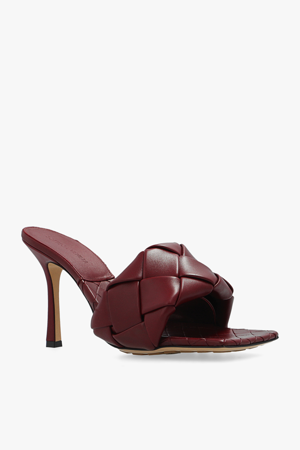 Burgundy 'Lido' mules Bottega Veneta - SchaferandweinerShops